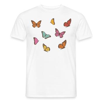 Butterfly - Men's T-Shirt - white - Front - AI Model Male 178 dark (178cm)