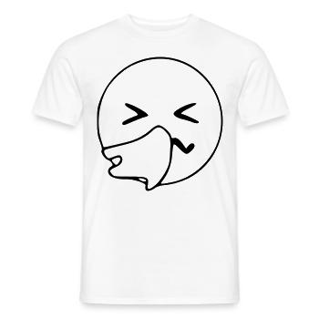 Emoji niesen Skizze schwarz - Männer T-Shirt - Weiß - Vorne - AI Model Male 178 dark (178cm)
