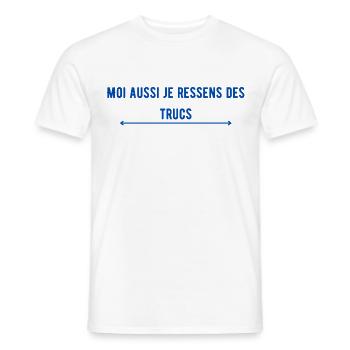 Moi aussi je ressens des trucs - T-shirt homme - blanc - Devant - AI Model Male 178 dark (178cm)