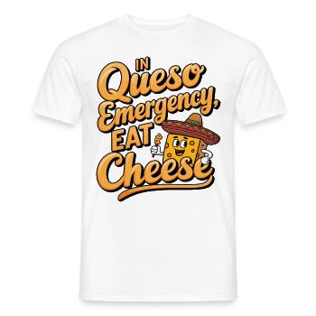 À Queso Emergency Manger du fromage Funny Food Lover - T-shirt homme - blanc - Devant - AI Model Male 178 dark (178cm)
