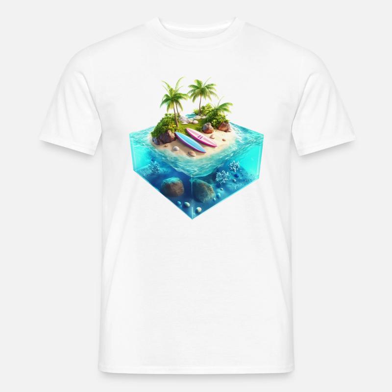 Vacarion Square 3D - Men's T-Shirt - white