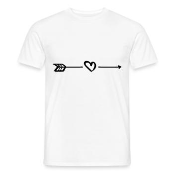 Cœur de la flèche - T-shirt homme - blanc - Devant - AI Model Male 178 dark (178cm)