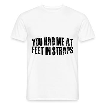 You Had Me At Feet In Straps 44 - Men's T-Shirt - white - Front - AI Model Male 178 dark (178cm)