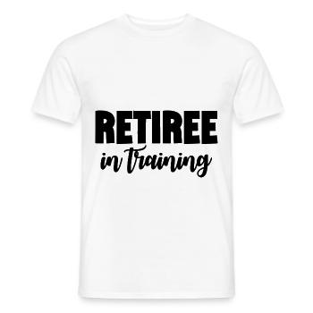 Retraité en formation 4 - T-shirt homme - blanc - Devant - AI Model Male 178 dark (178cm)