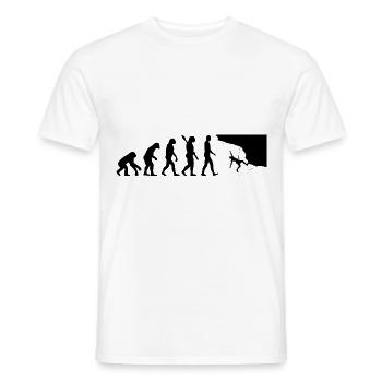 Evolution Graphic Climbing Climber Bouldering Boul - Männer T-Shirt - Weiß - Vorne - AI Model Male 178 dark (178cm)