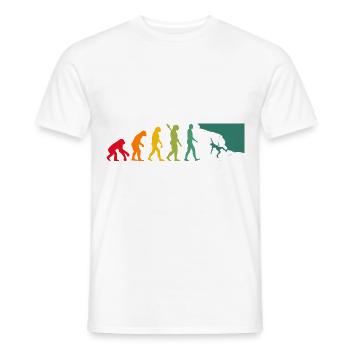 Evolution Graphic Climbing Climber Bouldering Boul - Männer T-Shirt - Weiß - Vorne - AI Model Male 178 dark (178cm)