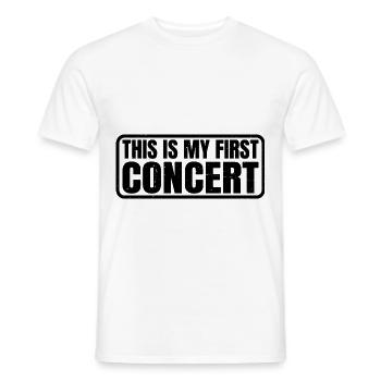 This Is My First Concert 42 - Men's T-Shirt - white - Front - AI Model Male 178 dark (178cm)