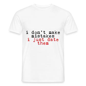 Je ne fais pas d’erreurs, je les sors juste 2 - T-shirt homme - blanc - Devant - AI Model Male 178 dark (178cm)