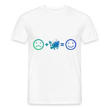 Free Dive Diver Scuba Taucher Taucher Diving - Men's T-Shirt - white - Front - AI Model Male 178 dark (178cm)
