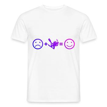 Plongée Homme Diver Diver Scuba Diver - T-shirt homme - blanc - Devant - AI Model Male 178 dark (178cm)