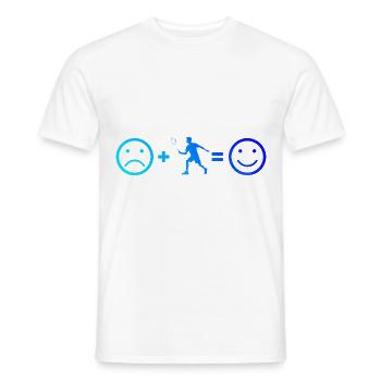 Badminton Homme badminton badminton joueur de badminton - T-shirt homme - blanc - Devant - AI Model Male 178 dark (178cm)