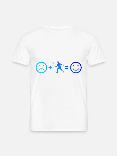Herren Federball Badminton Badmintonspieler - Männer T-Shirt - Weiß