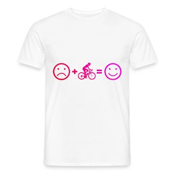Mtb Fahrrad Velo Damen Mountainbike Fahrradfahren - Männer T-Shirt - Weiß - Vorne - AI Model Male 178 dark (178cm)