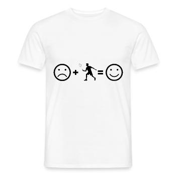 Damen Herren Badminton Squash Badmintonspieler - Männer T-Shirt - Weiß - Vorne - AI Model Male 178 dark (178cm)