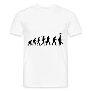 Evolution Smartphone - Funny Motif - Men's T-Shirt - white - Front - AI Model Male 178 dark (178cm)