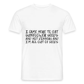 Je suis venu ici pour manger des graines de tournesol et frapper Dingers 2 - T-shirt homme - blanc - Devant - AI Model Male 178 dark (178cm)