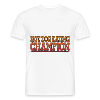 Champion mangeur de hot-dogs 7 - T-shirt homme - blanc - Devant - AI Model Male 178 dark (178cm)