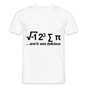 I Ate Some Pie And It Was Delicious - Men's T-Shirt - white - Front - AI Model Male 178 dark (178cm)