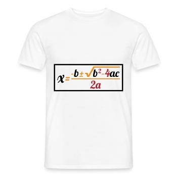 Formule quadratique pour la classe de mathématiques 8 - T-shirt homme - blanc - Devant - AI Model Male 178 dark (178cm)