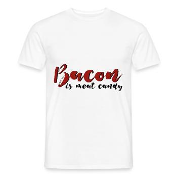 Bacon Is Meat Candy 4 - Men's T-Shirt - white - Front - AI Model Male 178 dark (178cm)