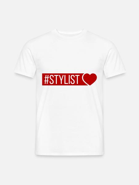 Stylist Herz - Männer T-Shirt - Weiß