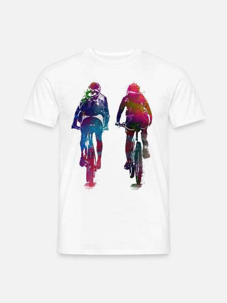 Radfahren Fahrrad Sport Kunst # Radfahren # Sport - Männer T-Shirt - Weiß