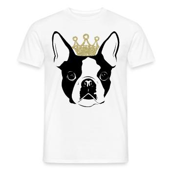 T-Shirt König Boston Terrier Geschenk - Männer T-Shirt - Weiß - Vorne - AI Model Male 178 dark (178cm)