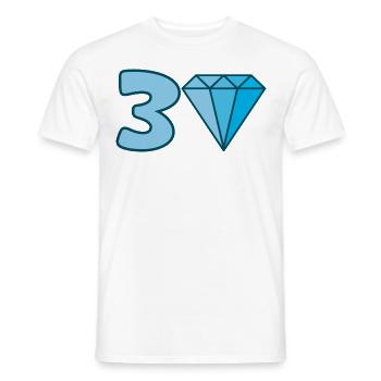 30th Birthday Diamant - Men's T-Shirt - white - Front - AI Model Male 178 dark (178cm)