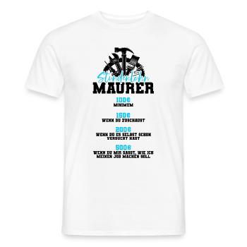 Maurer - Männer T-Shirt - Weiß - Vorne - AI Model Male 178 dark (178cm)