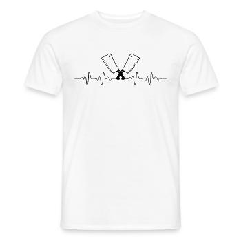 Fleischer Metzger - Männer T-Shirt - Weiß - Vorne - AI Model Male 178 dark (178cm)