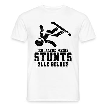 Snowboard - Männer T-Shirt - Weiß - Vorne - AI Model Male 178 dark (178cm)