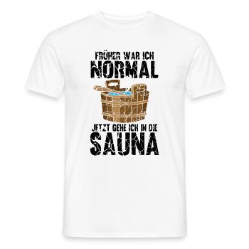 Sauna - Männer T-Shirt - Weiß - Vorne - AI Model Male 178 dark (178cm)