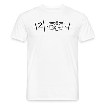 Photography Photographers - Men's T-Shirt - white - Front - AI Model Male 178 dark (178cm)