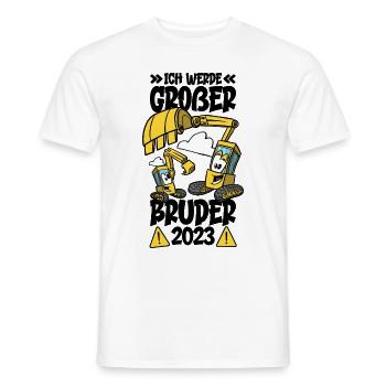 Ich Werde Ein Großer Bruder 2023 - Männer T-Shirt - Weiß - Vorne - AI Model Male 178 dark (178cm)