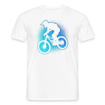 Vélo de montagne femme homme Vélo de montagne Cyclisme - T-shirt homme - blanc - Devant - AI Model Male 178 dark (178cm)