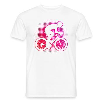Cyclistes sur route Cyclisme sur route Hommes Femmes Vélo de route - T-shirt homme - blanc - Devant - AI Model Male 178 dark (178cm)