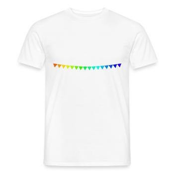 Party garland - Men's T-Shirt - white - Front - AI Model Male 178 dark (178cm)