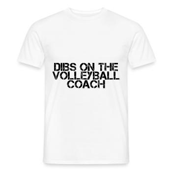 Dibs On The Volleyball Coach 2 - Männer T-Shirt - Weiß - Vorne - AI Model Male 178 dark (178cm)