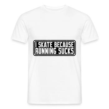 Je patine parce que courir craint 4 - T-shirt homme - blanc - Devant - AI Model Male 178 dark (178cm)
