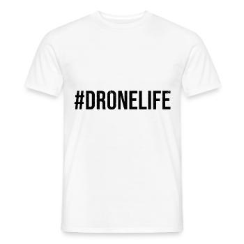 Drone Life Graphic Drone Flying Quadcopter Pilot R - Men's T-Shirt - white - Front - AI Model Male 178 dark (178cm)