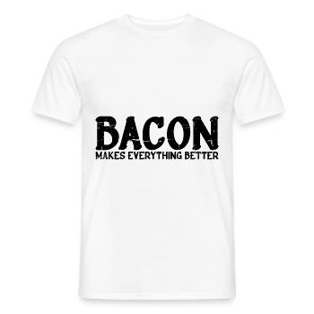 Bacon Makes Everything Better 15 - Men's T-Shirt - white - Front - AI Model Male 178 dark (178cm)