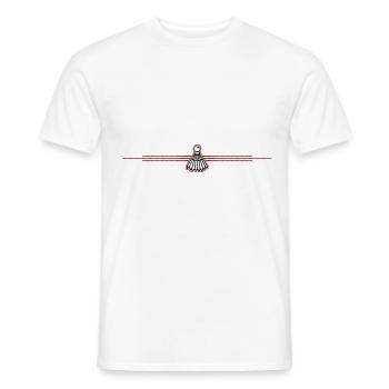 Ligne de badminton - T-shirt homme - blanc - Devant - AI Model Male 178 dark (178cm)