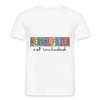 Verbal Filter Not Included 2 - Men's T-Shirt - white - Front - AI Model Male 178 dark (178cm)