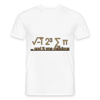 I Ate Some Pie And It Was Delicious 3 - Men's T-Shirt - white - Front - AI Model Male 178 dark (178cm)