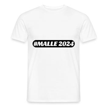 Malle 2024 - Männer T-Shirt - Weiß - Vorne - AI Model Male 178 dark (178cm)
