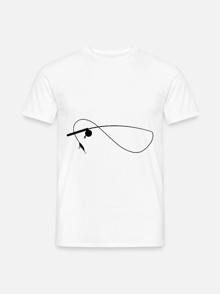 Angelrute angler spinnfischen - Männer T-Shirt - Weiß