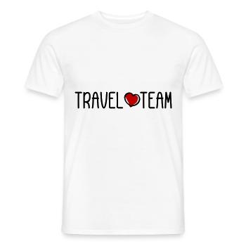 Équipe de voyage - T-shirt homme - blanc - Devant - AI Model Male 178 dark (178cm)