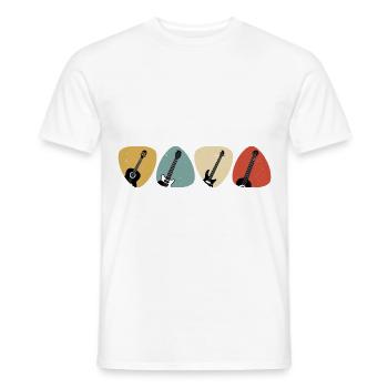Guitar Graphic Guitar Player Rock Band Member Musi - Männer T-Shirt - Weiß - Vorne - AI Model Male 178 dark (178cm)