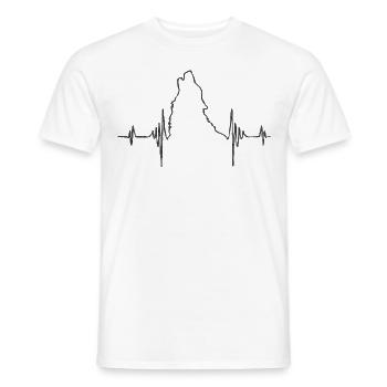Loup, loup, loup solitaire - T-shirt homme - blanc - Devant - AI Model Male 178 dark (178cm)
