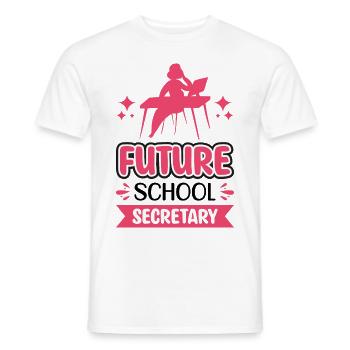 Futur secrétaire d’école - T-shirt homme - blanc - Devant - AI Model Male 178 dark (178cm)